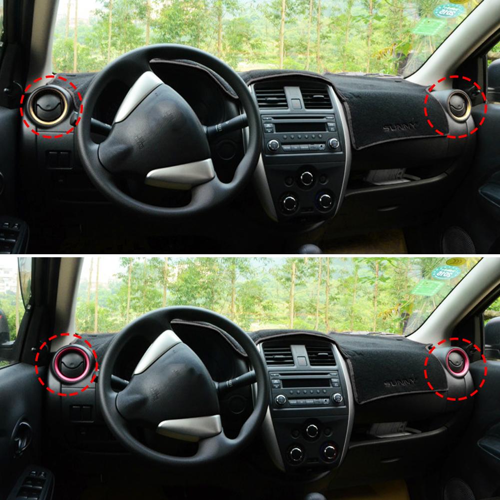 1pc Car Air A/C Vent Ring Cover Trim Frame Sticker Accessories for Micra March K13 2011 - 2017
