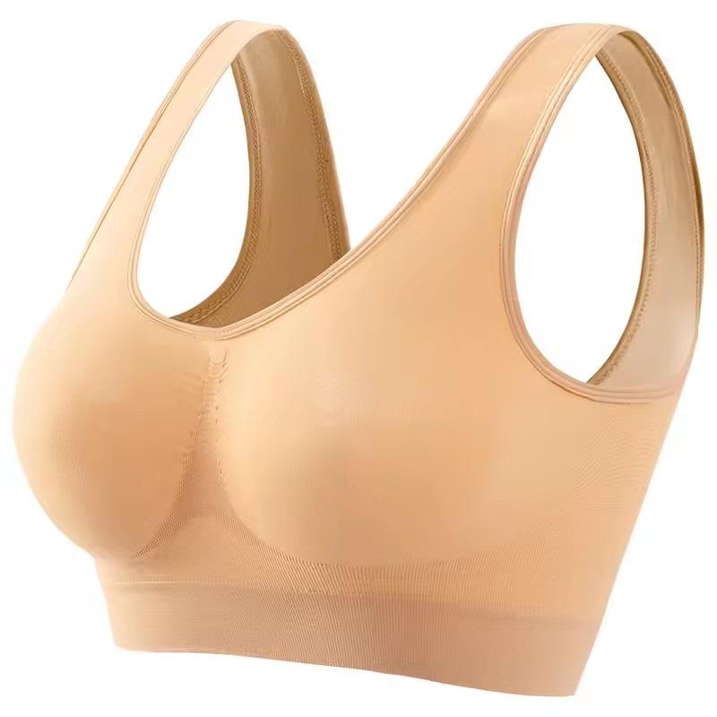 1pcs Women Sports Bra Large Size No Steel Ring Seamless Underwear Removable Chest Pad Runing Sport Yoga Vest Bras