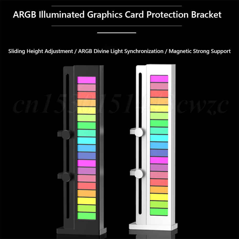 5V 3Pin ARGB Sync Computer Video Card Holder Adjustable Graphics Card GPU Holder Support GPU Support Bracket PC Accessories