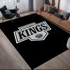 LA Kings Flannel Printed Carpet, Home Sofa Decoration for Living Room & Bedroom, Non‑Slip Play Flannel Floor Mat for Game Room