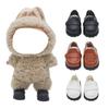 AXLUCE Lovebu Shoes, Loafers, Leather Shoes, Plush Clothes, 17cm (Black)
