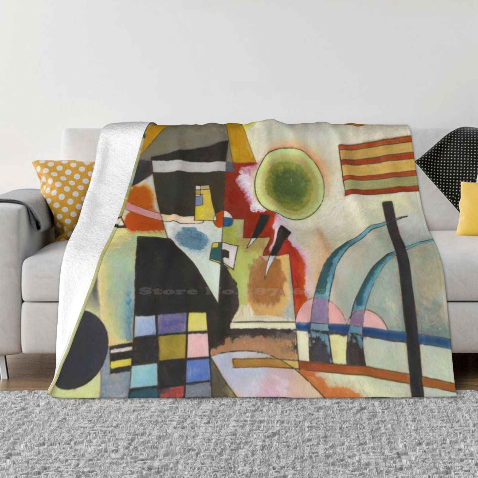 Wassily Kandinsky 4 Swinging Top Quality Comfortable Bed Sofa Soft Blanket Wassily Kandinsky Colorful Expressionism Russian 30x40in