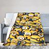 M-Minions Cute Cartoon Blanket Multi-size Warm Cozy Fluffy  Throw Blankets for Sofa Couch and Bed
