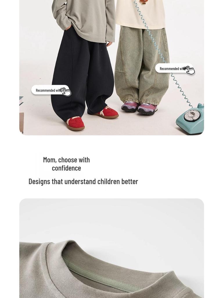 Fairy Tale Big Boy Long Sleeve T-Shirt - Autumn 2025 Round Neck Children's Base Layer Top
