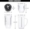 Tazze per Frullatore Ricambi per Frullatore Lame per Mixer Tazze per Spremiagrumi Materiale Plastico per Frullatore Serie Magic 250W MB1001