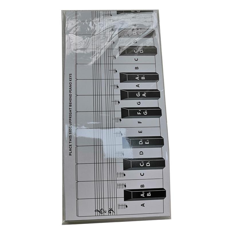 88-Key Piano Finger Position Practice Chart - 1:1 Standard, Portable Keyboard Guide