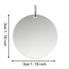5x Stainless Steel Round Pendants Blank Tags,3cm,Flat Hanging Smooth Engraving Discs with Split