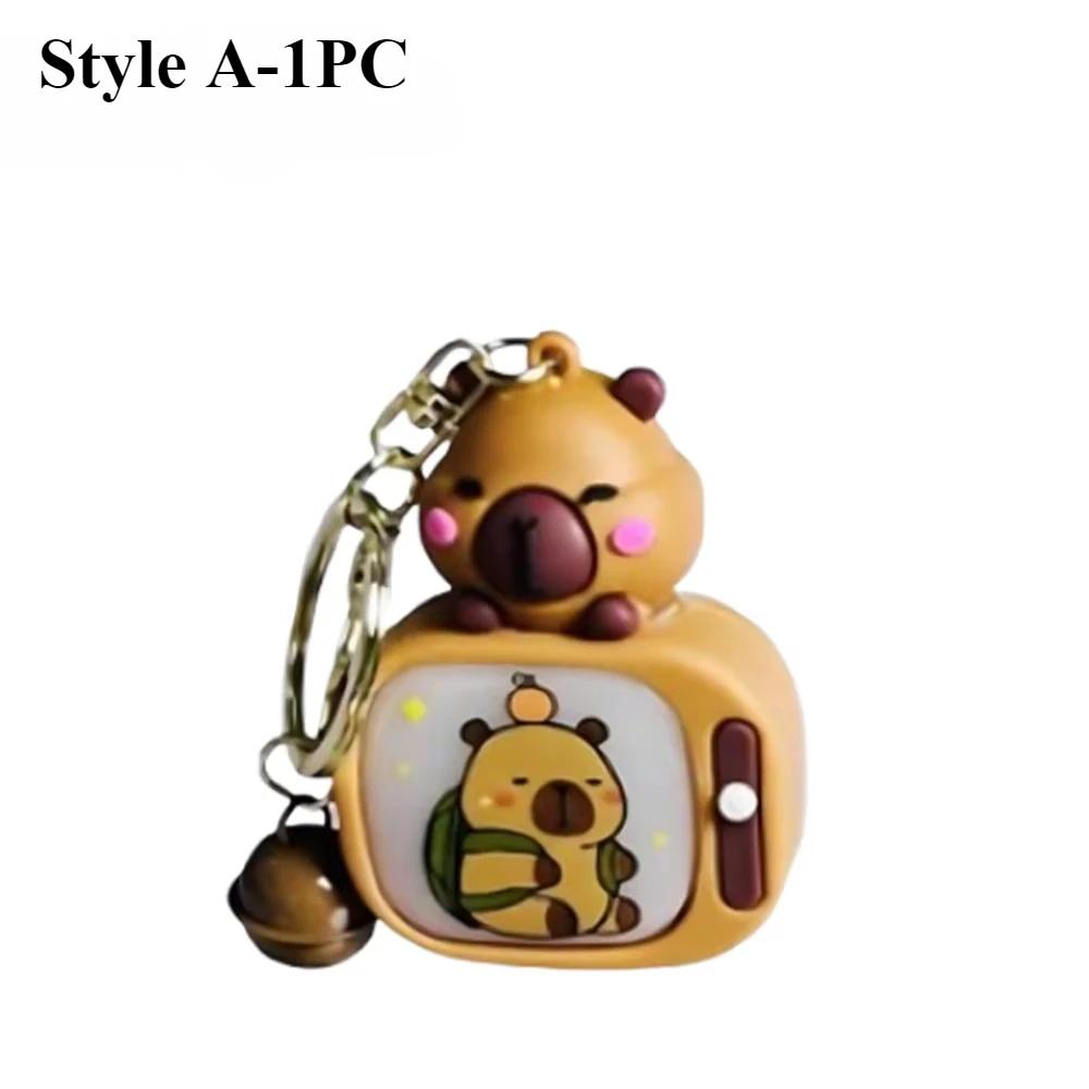 1/3/5/10/20PCS New Light-up Capybara Keychain Creative Lighted Capybara TV Type Bag Charm Children's Birthday Gift Holiday Gift