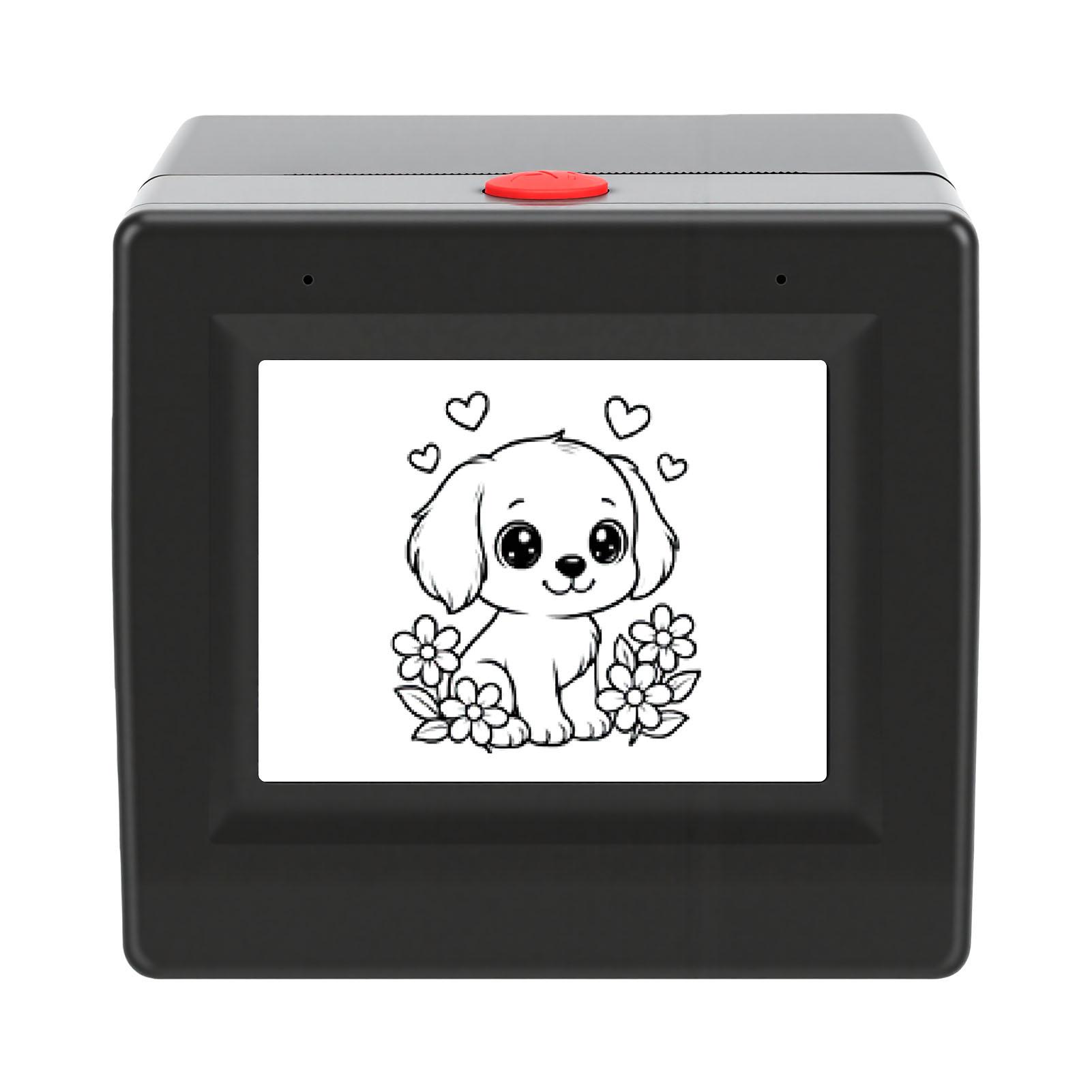 

AI Voice Sticker Printer Box Thermal Sticker Maker with Display for Home Study DIY Projects Black