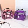 New PVC Wash Bag Transparent Waterproof Cosmetic Bag Large Capacity Handheld Makeup Storage Bag Women