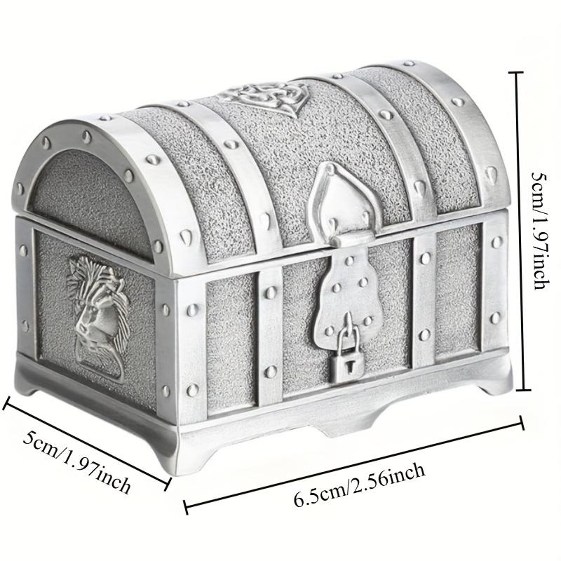 1 Piece Engraved Treasure Box Jewelry Box Home Creative Storage Classical Jewelry Box Flip