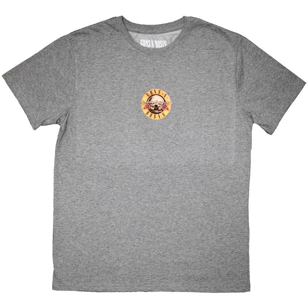 Guns N  Roses Mini Circle Logo T-Shirt Grey New Unisex T-Shirt S