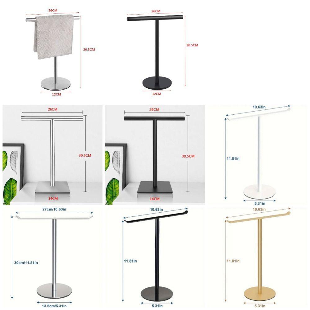 T-Shape Bathroom Towel Hanger Stainless Steel Towel Bar Rack Hand Towel Holder  Laundry Room