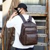High Quality USB Charging Backpack Men PU Leather Bagpack Large Laptop Backpacks Male Mochilas Schoolbag For Teenagers Boys
