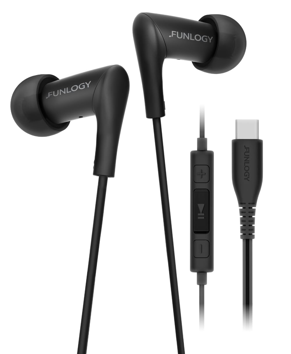 

FUNLOGY Wired Earbuds (USB Type-C, Black)