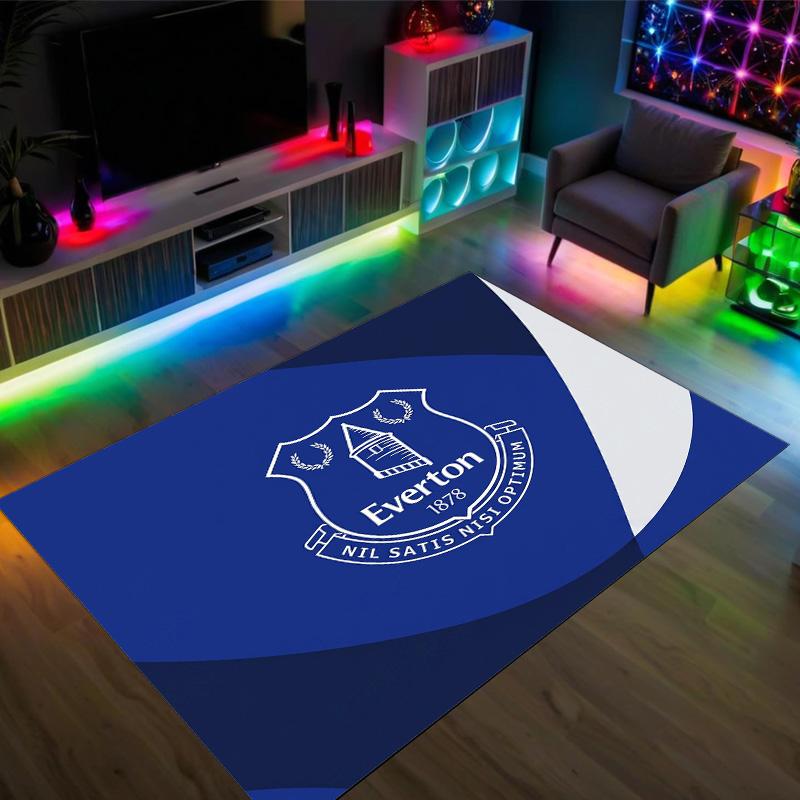 Everton Football Design Crystal Velvet Carpet Cozy Non?Slip Printed Rug For Bedroom Living Room Entrance