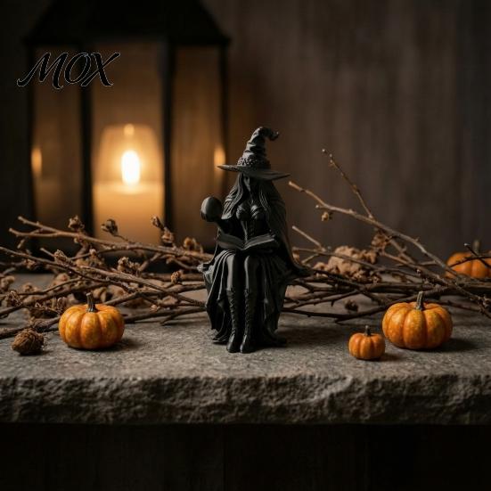 Spooky Aesthetic Gift 3D Printed Fortune Teller Figurine, Halloween Mystic Gypsy Statue for Shelf Unique Holiday Tabletop Display, Gothic Witch