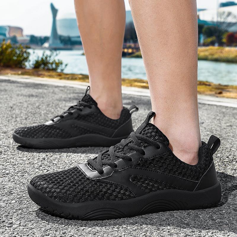 Wide Toe Box Sneakers for Men Breathable Mesh Cross-training Shoes Anti-slip Gym Exercise Casual Sports Shoes Plus Size 39-48