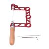 Woodworking Scroll Saw Mini HandHeld Curve Saw with Aluminum Alloy Body and Ergonomic Wooden Handle for Precise Cutting
