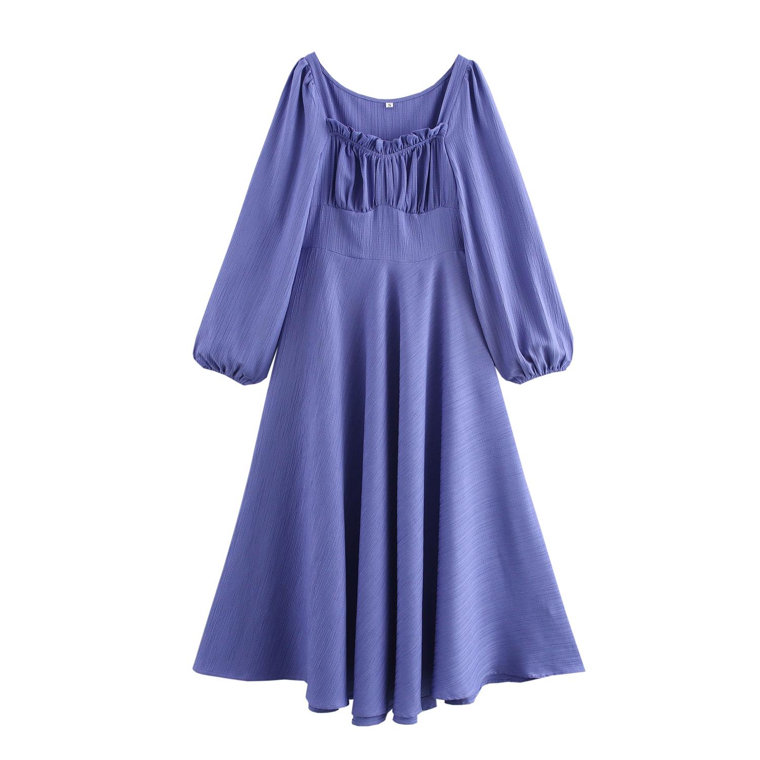 

YALTEI Весеннее женское текстурированное платье во французском стиле - Дизайн европейской и американской моды L фиолетовый