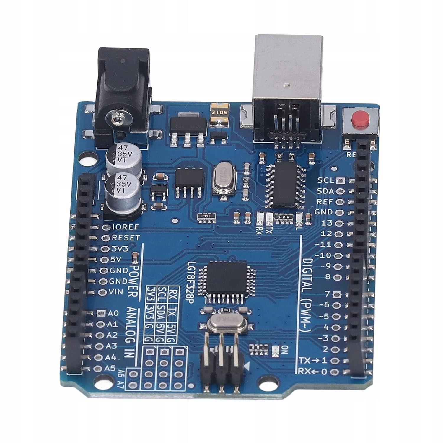 

Rosfix Moduł ACS A1 ATMEGA328 do Arduino UNO – Mikrokontroler ATMEL ATMEGA328P-AU | Napięcie Zasilania 7V-12V | Wsparcie USB UART CH340
