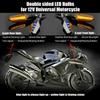 Universal Motorcycle LED Turn Signal Lamp Two Side Sequential Flowing Flash Indicator Lights Amber Running
