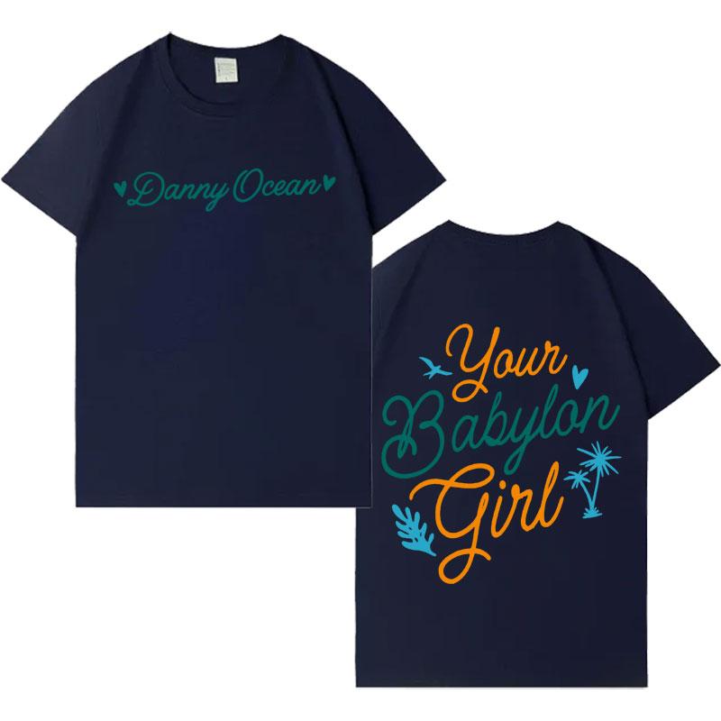 Rapper Danny Ocean New Album Double Sided Print Harajuku Oversized Short Sleeve TShirt Mens Crewneck Y2K Cozy Tshirt Streetwear