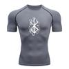 Sweat Absorbing Compression Shirts for Men Short Sleeve Gym Workout Stretchy Moisture-Wicking Fitness Undershirts Quick Dry Athletic T-Shirt Top