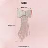 Light Luxury Bow Fringe Hairpin Temperament Bow Hair Clip Long Tassel Rhinestone Hairpin  Women