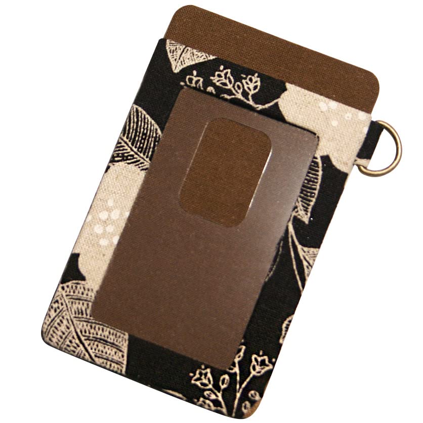 

JHANDS Противоударный Кошелек для карт с закругленными углами [Садовый Черный] Черный, 80% Хлопок, 20% Лен, Сделано в Японии, Легкий, Подходит для IC-карт, Тонкий, NR-709