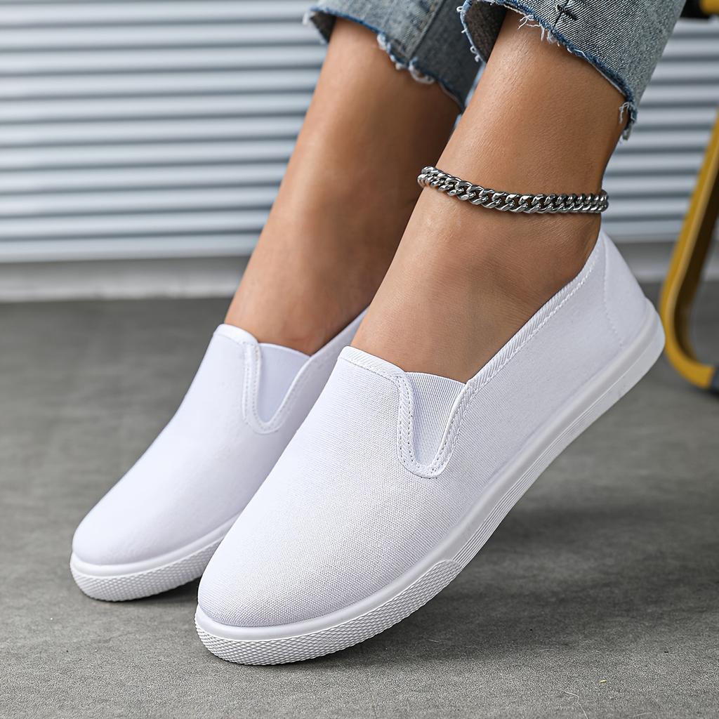 New Fashionable White Sneakers for Men and Women Flat Canvas Shoes for Women Korean Style Flat Shoes