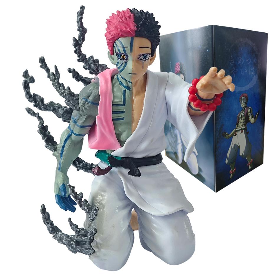 In Stock 14cm Anime Demon Slayer Akaza Hakuji Figure Model Desktop Ornament Toy Collectible pvc Model Birthday Christmas Gift