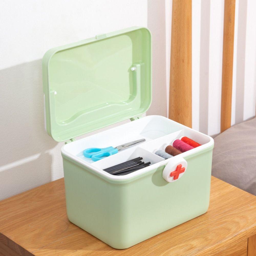 Large Capacity Medicine Storage Box Double Layer Medicine Case Medicine Chest  Household Nursing