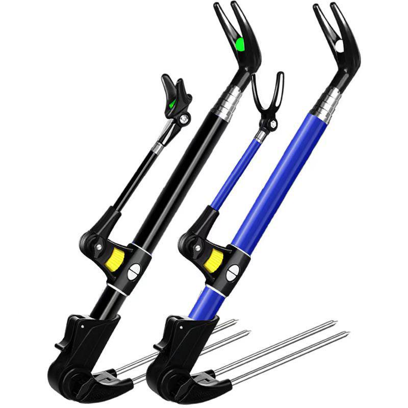 Stainless Steel Fishing Rod Holder for Ground, Chair, or Box - Super Hard, Telescopic, Adjustable Front and Rear