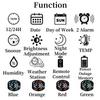 Large Digital Wall Clock Weather Station Forecast TEMP Humidity Date Week Night Mode Table Clock 2 Alarm 12/24H LED Alarm Clock