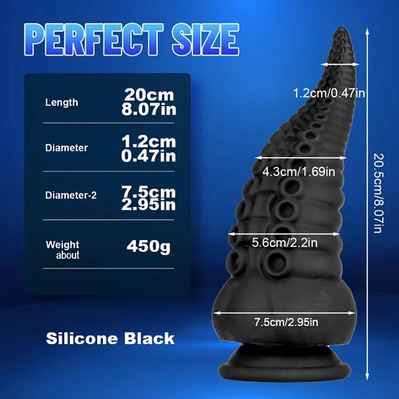 Huge Silicone Anal Dildo for Women Masturbation Octopus Tentacle Anal Plug Prostate Massage Buttplug Sex Toy 18+ Anal Dilatation