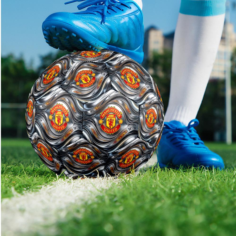 Balón de fútbol temática Manchester United Tamaño 5 Balón de fútbol Tacto Suave Balón de fútbol Profesional para Entrenamiento Deportivo al Aire Libre