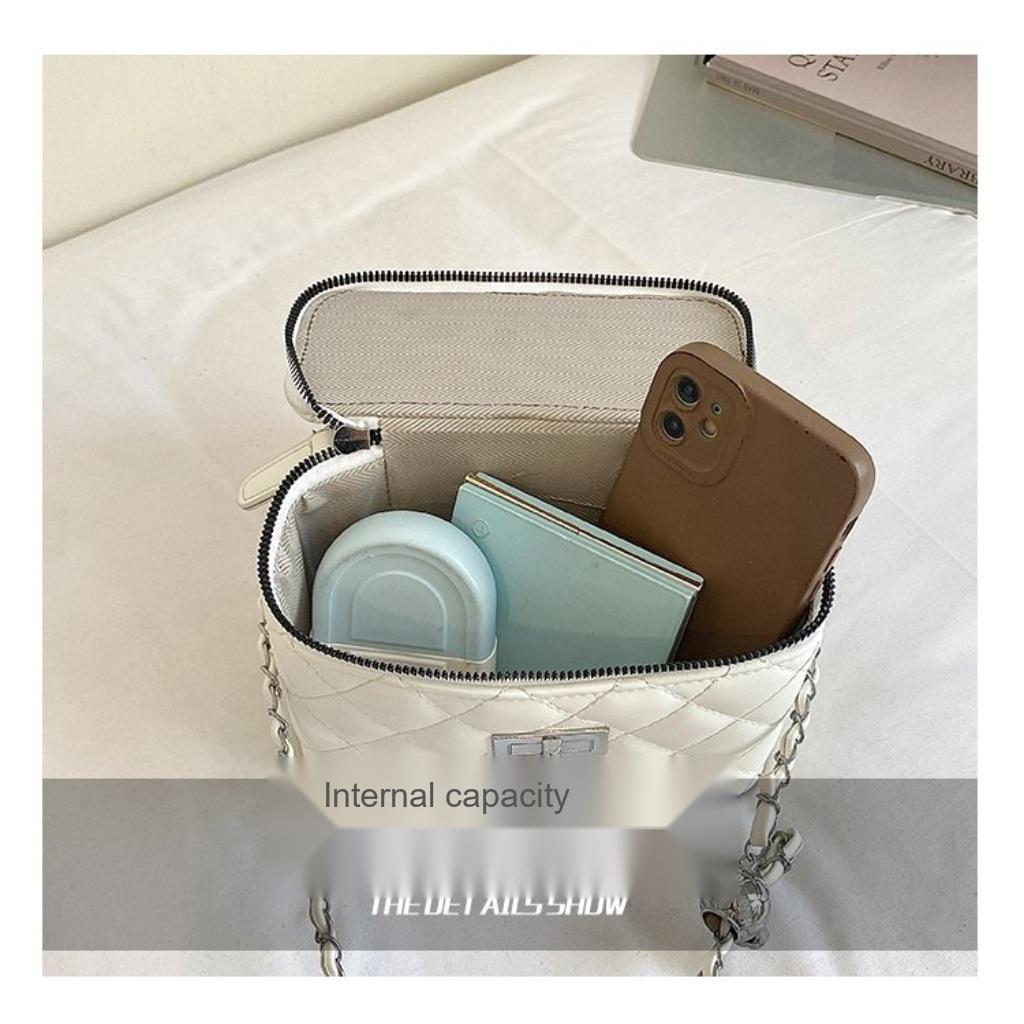 Crossbody Bag Women PU Quilted Chain Strap Daily Commute