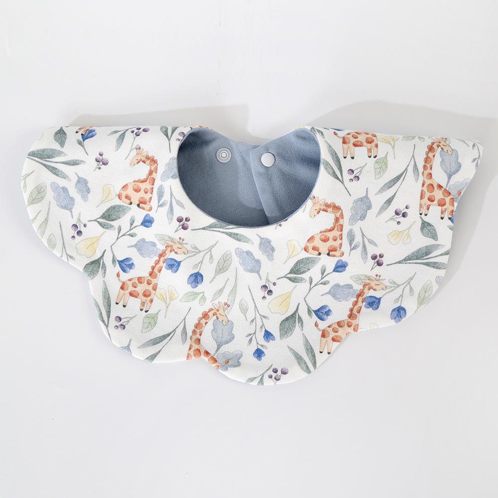 Korean Style Cotton Baby Bib - Double-Sided & Versatile for 0-2 Years