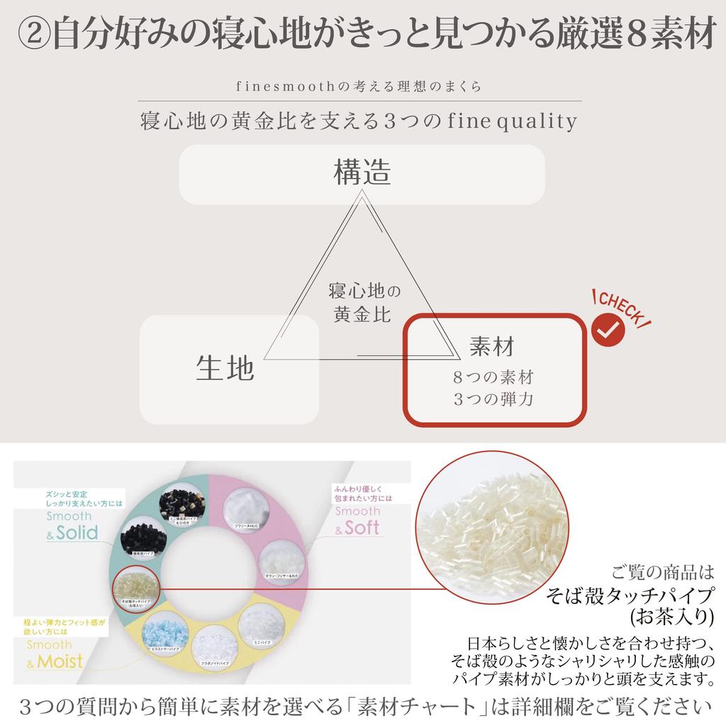 Nishikawa Buckwheat Touch Pipe Pillow Height 63X43cm Washable Breathable Tea Kneaded Processed Hard Height Adjustable Made In Japan Fine Smooth White