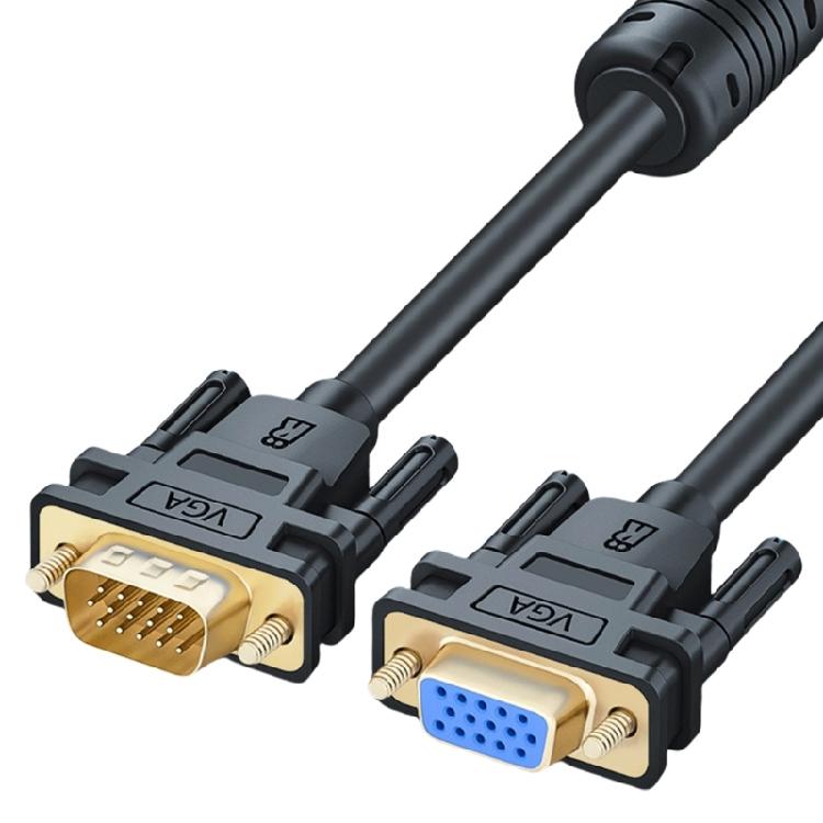 Superior VGA Extension Cord VGA Male To Female With Double Magnetic Rings For Stable Connection Between Devices