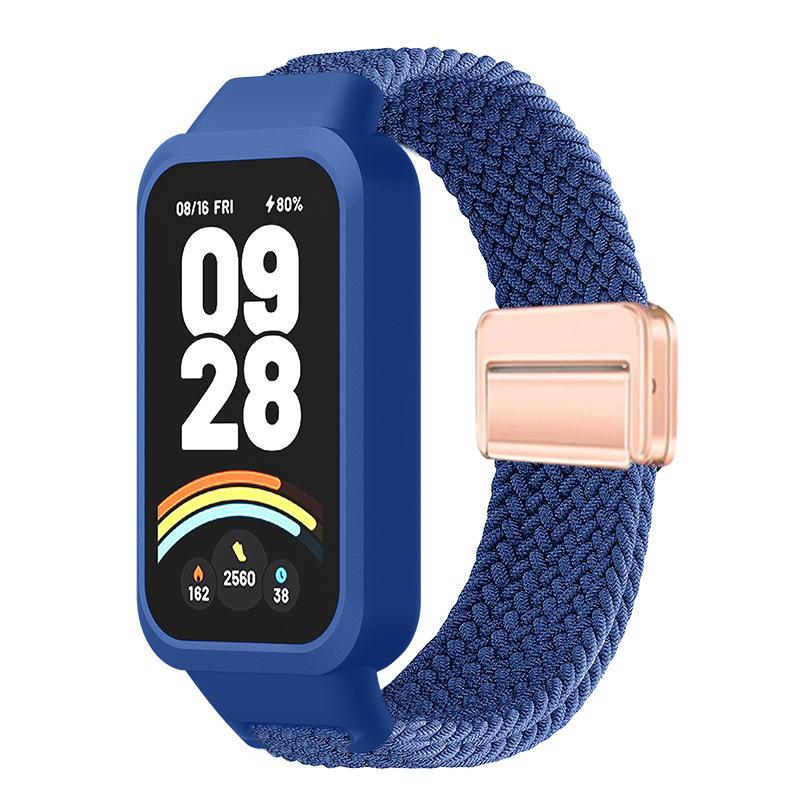 

Чохол для ПК+Ремінець для mi band 9 8 активні аксесуари спортивний Нейлоновий браслет correa+Захисний бампер корпус Чохол для Redmi band 3 2 For Redmi band 2