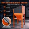 60 Gallon Sand Blasting Cabinet with Stand with Blasting Gun & 4 Nozzles