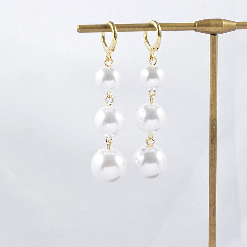 

Irregular Imitation Pearl Drop Earrings for Women pendientes Elegant bijoux femme Fashion Zircon boucle d oreille