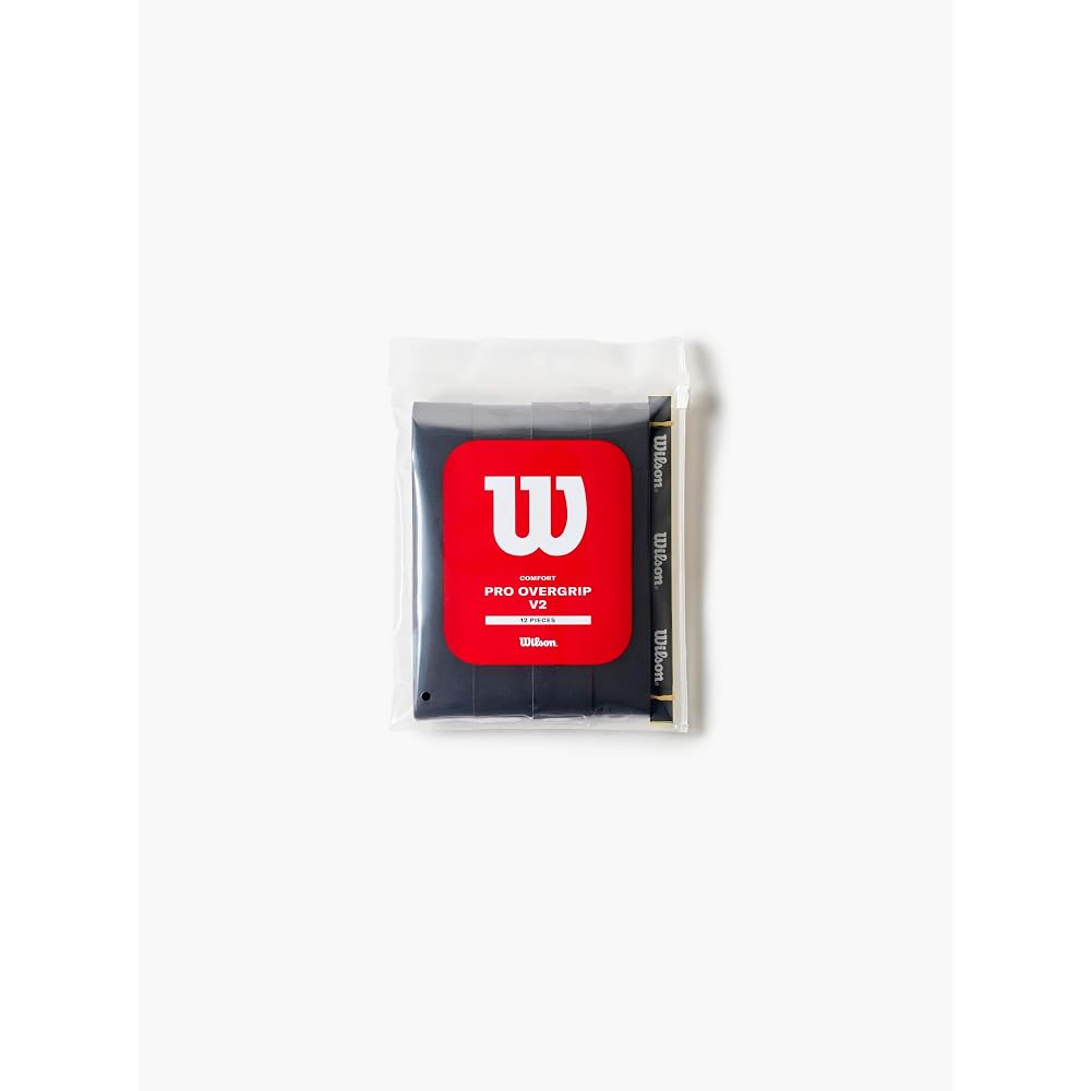 Wilson Pro Overgrip V2.0 12 Pack Black Tennis Badminton Grip Tape