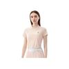 Fila Athletics Maglietta a Maniche Corte in Maglia Sportiva Tempo Libero con Logo Solido Donna top Rosa Chiaro Arancione A11W225130F-OR
