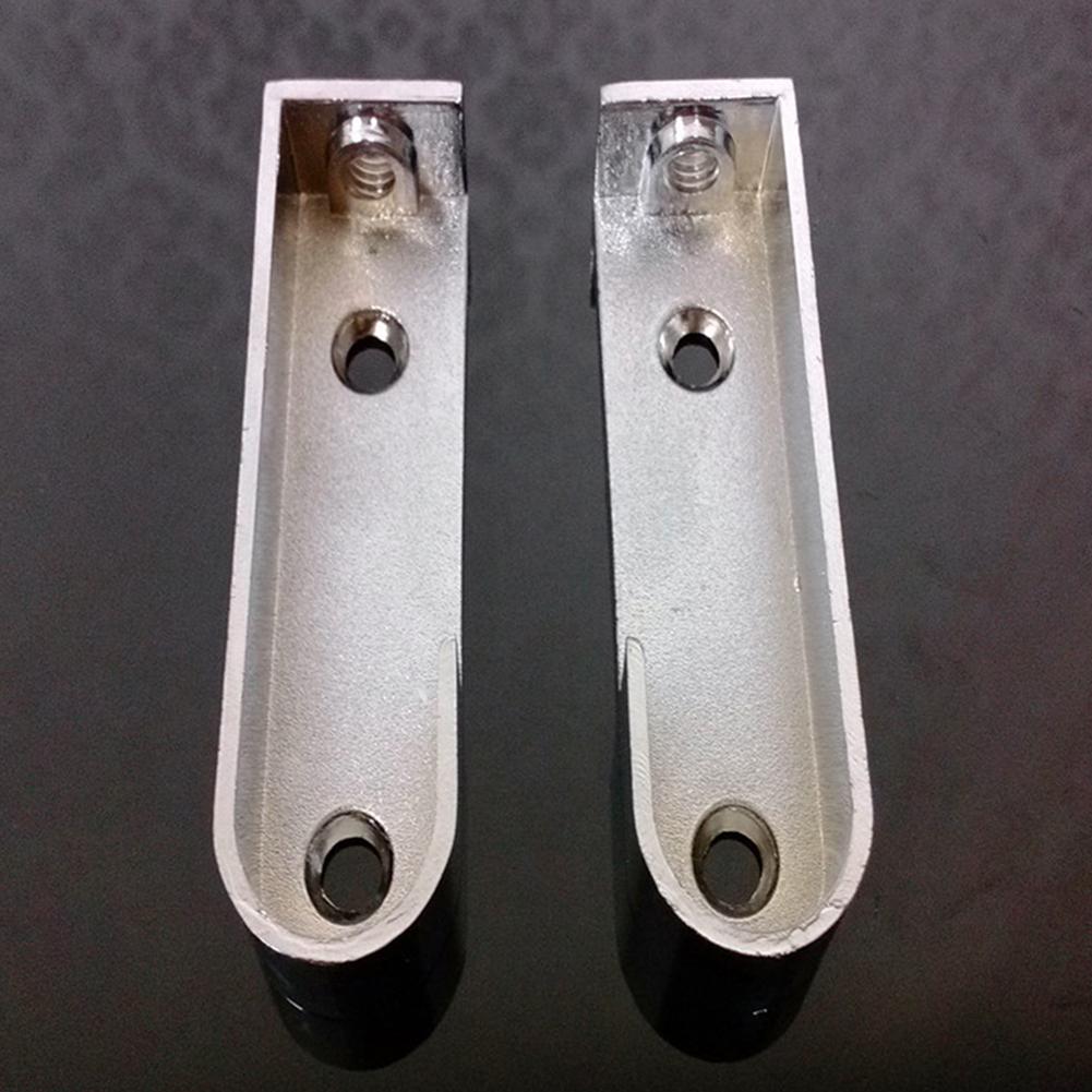 Heavy duty 2Pcs Set Zinc Alloy Oval Wardrobe Rail Bracket Non slip Polished Wall Mounted Strong and Perfect for Hanging Clothes