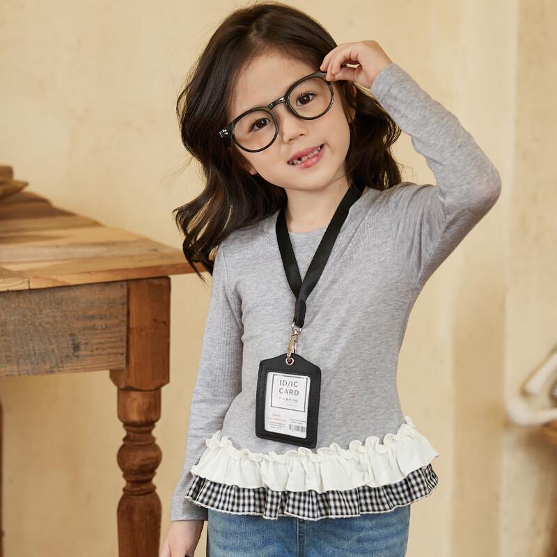 LUSON Okids Girls  Ruffle Long Sleeve Base Layer T-Shirt 80