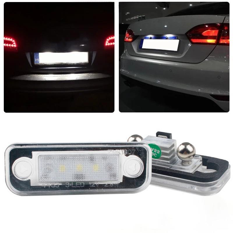 2Pcs For Mercedes Benz W203 W211 C219 R171 CLS SLK Car Licence Plate Light Rear Signal Lamp Illumination Automotive Accessories