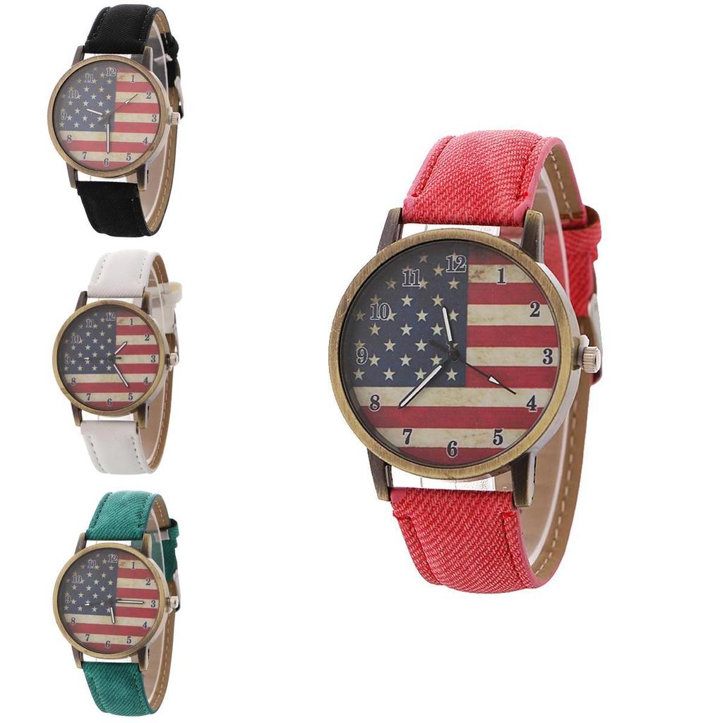Vintage Graffiti States Canvas Watch With Quartz Movement For Unisex Wear